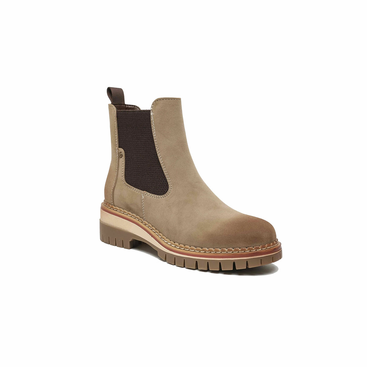 Stivaletto Chelsea con pannello elastico, camoscio vegano effetto mesh, e suola media robusta.


Dettagli prodotto
• Made in China
• Materiali: Vegano (Materiali sintetici)