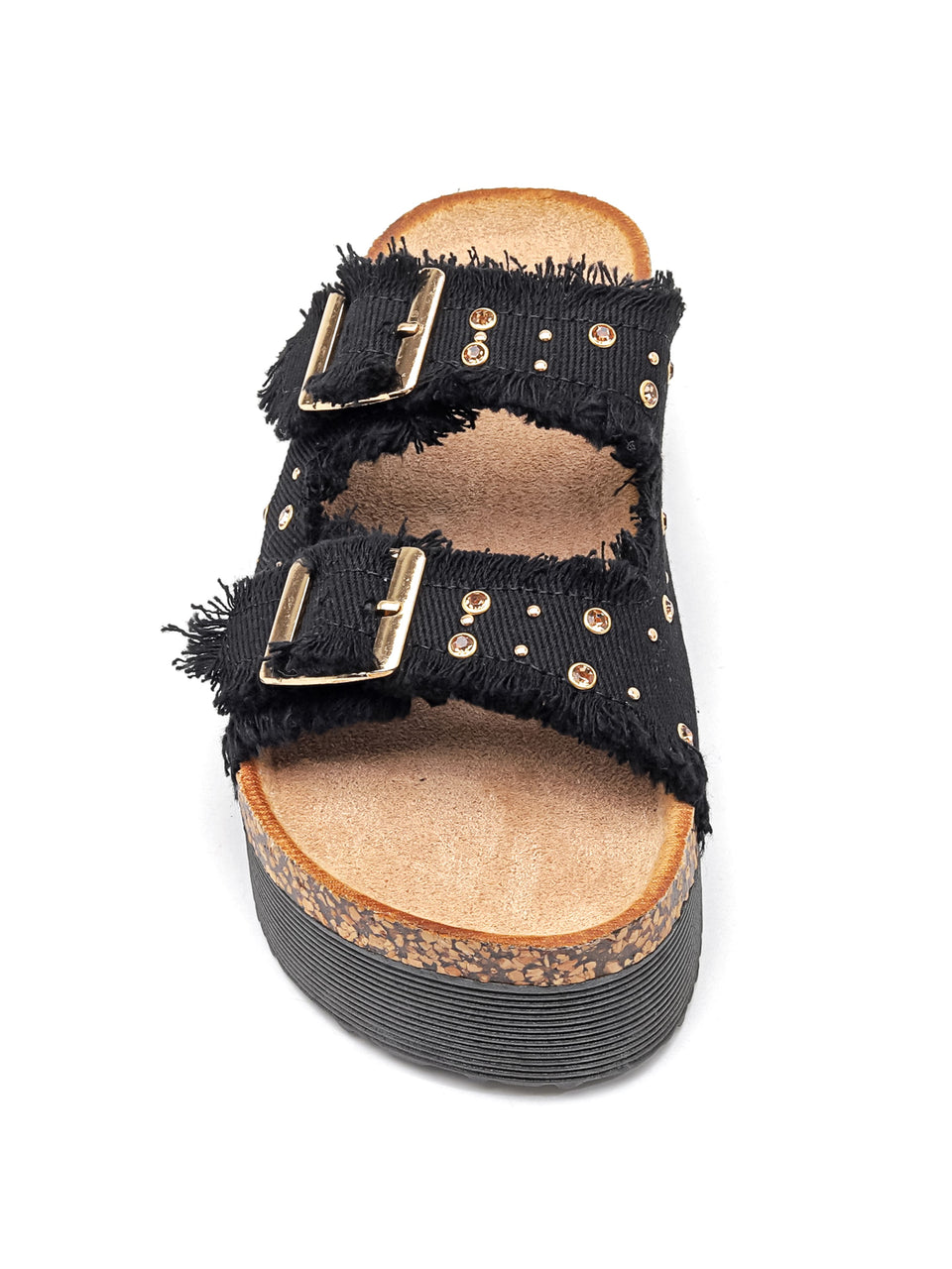 Wedge Slippers - 7086 Black