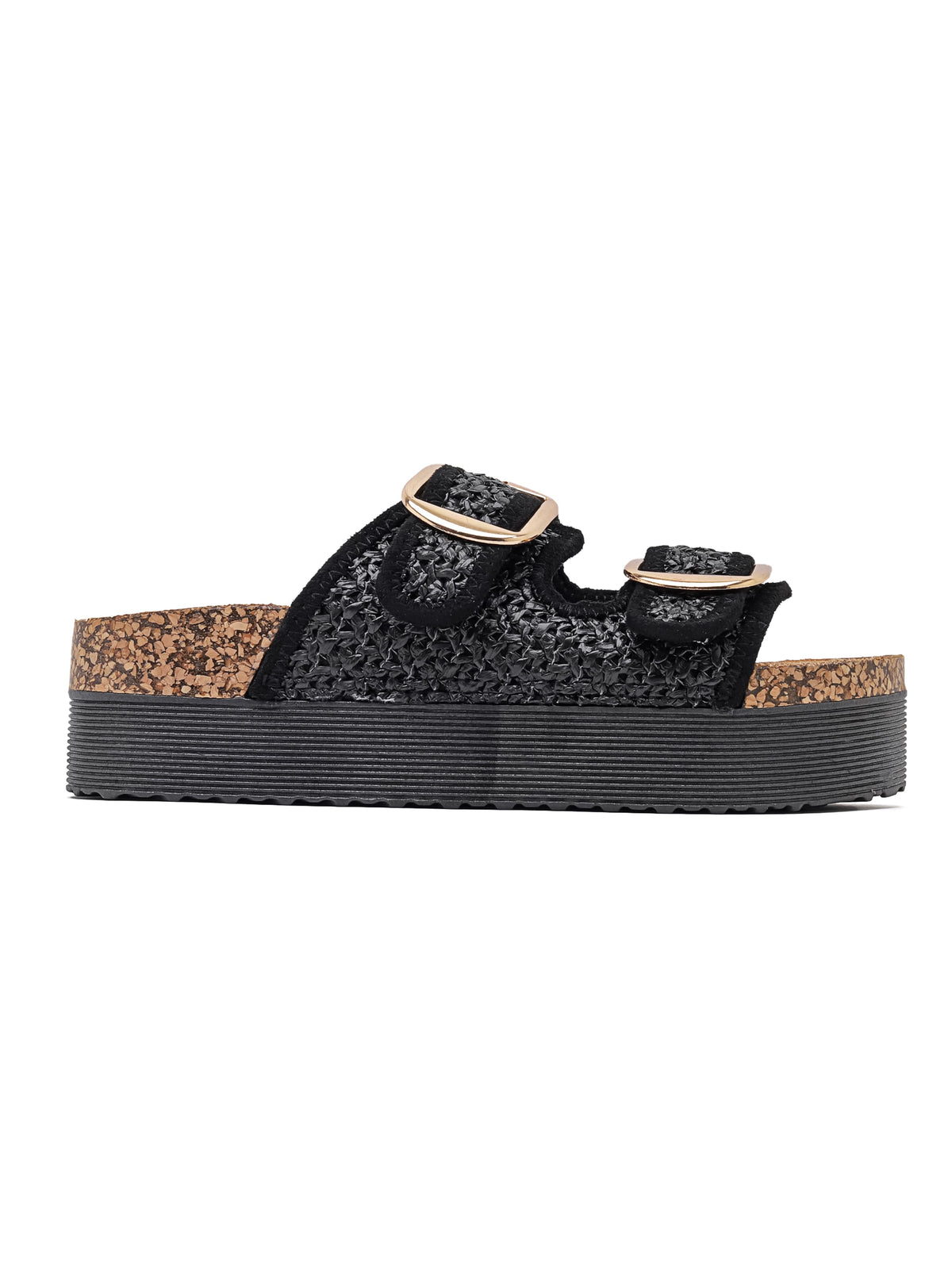 Ciabatte con Zeppa - 7095 Nero