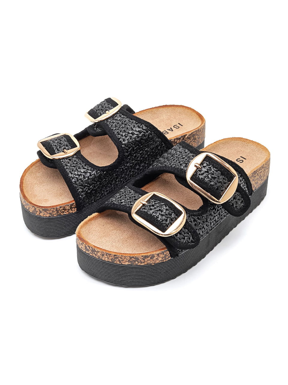 Ciabatte con Zeppa - 7095 Nero