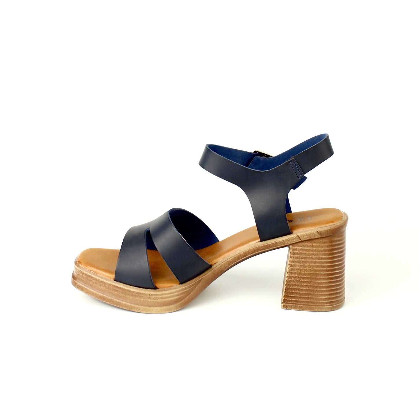 Heeled Sandals 6008 Dark Blue