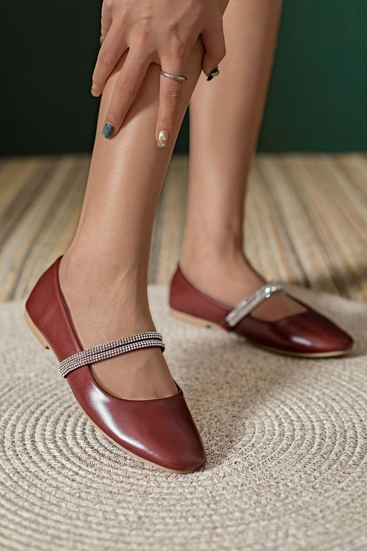 Ballerinas - GG-94 Dark Red